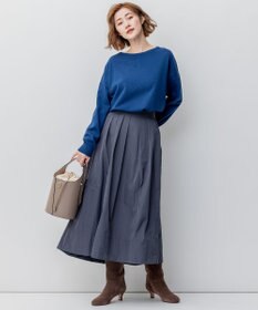 23区 L 【洗える】ウールコットンストレッチ オーバーサイズ ニット