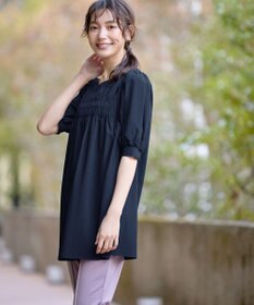 Tiaclasse L 【洗える】シャーリングチュニック