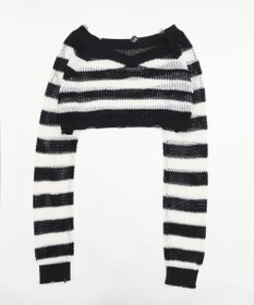 WEGO ダメージボーダーショートニット