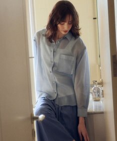 組曲 エアリーボイルシアー シャツ