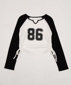 WEGO サイドドロストキーネックロンT