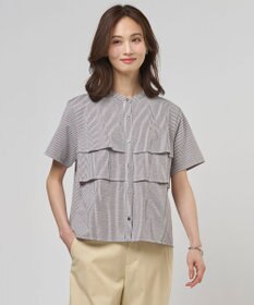 J.PRESS LADIES 【一枚で着映え】サッカージャージー バンドカラー カットソー