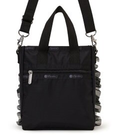 LeSportsac RUFFLE MINI N/S TOTE/ブラックレースラッフル