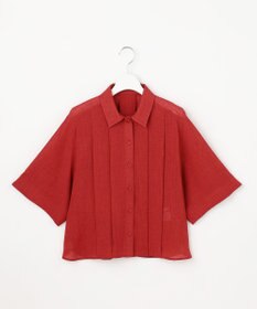 自由区 L 【涼感シアー】スラブボイルタック ブラウス