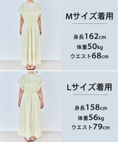 UNFILO L BREEZEMOVE ウエストドロストワンピース