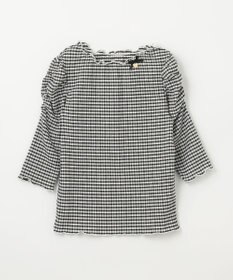 ANY KIDS シアー ギンガム 七分袖 Tシャツ