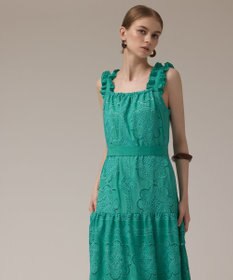 GRACE CONTINENTAL カットワーク刺繍ワンピース