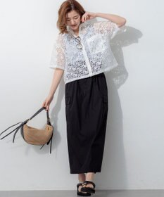 23区 VIOLAd'ORO ラフィアシート レザーコンビ ワンハンドルバッグ