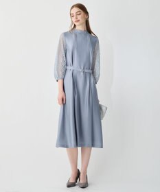 23区 L 【APPLAUDIR】ノーブルサテン レースコンビドレス