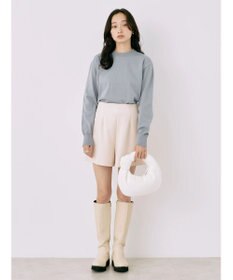 earth music&ecology バックボタンクルーネックニットプルオーバー