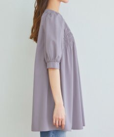 Tiaclasse L 【洗える】シャーリングチュニック