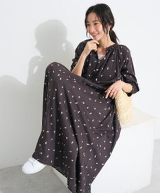 CRAFT STANDARD BOUTIQUE インド綿2WAY綿ボイルギャザーネックワンピース