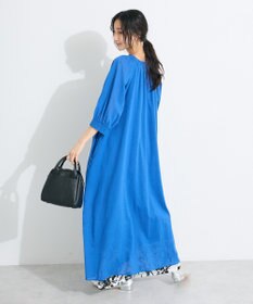 CRAFT STANDARD BOUTIQUE インド綿2WAY綿ボイルギャザーネックワンピース