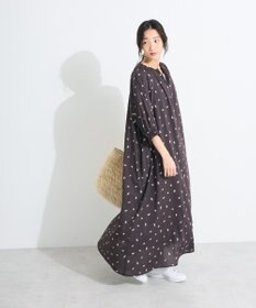 CRAFT STANDARD BOUTIQUE インド綿2WAY綿ボイルギャザーネックワンピース