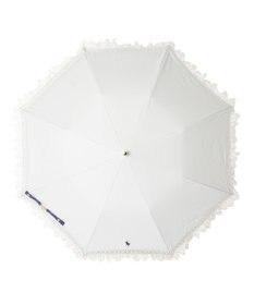 MOONBAT 【遮光/晴雨兼用日傘】POLO RALPH LAUREN（ポロラルフローレン） 折りたたみ日傘 エンブフリル 遮熱 UV