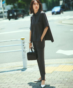 洗える】TWマットクロス ポンチョシルエット シャツ / 23区