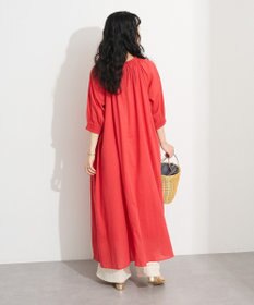 CRAFT STANDARD BOUTIQUE インド綿2WAY綿ボイルギャザーネックワンピース