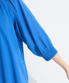 CRAFT STANDARD BOUTIQUE インド綿2WAY綿ボイルギャザーネックワンピース