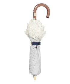 MOONBAT 【遮光/晴雨兼用日傘】POLO RALPH LAUREN（ポロラルフローレン） 折りたたみ日傘 エンブフリル 遮熱 UV