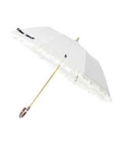 MOONBAT 【遮光/晴雨兼用日傘】POLO RALPH LAUREN（ポロラルフローレン） 折りたたみ日傘 エンブフリル 遮熱 UV