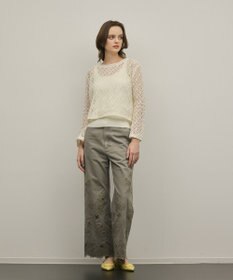 GRACE CONTINENTAL レースフレアスリーブトップ