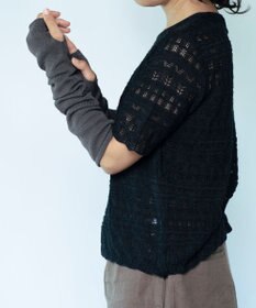 AND WOOL 〈上質な素材と手仕事から生まれた優しいニット〉コットンシルクカシミヤのアームカバー
