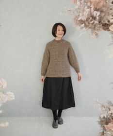muuc 〈ふっくら柔らか高品質 キッドモヘア×アルパカ×ウール〉〈2サイズ展開〉模様編みプルオーバー