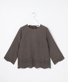 J.PRESS LADIES L パンチングスエード ブラウス