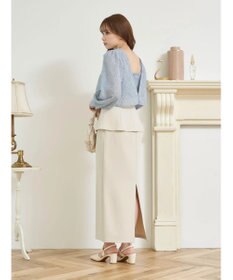 earth music&ecology ＳＥＴ２点カットジャカードカーディガン＋ビスチェ