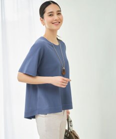 自由区 S 【接触冷感・UVカット・洗える】クレープストレッチAライン ニット