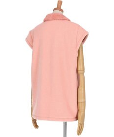 Wing ベスト 3分袖 ショート丈(腰付近) フリース素材 ボア使用(裏側) 保温性 あたたかい 前開きタイプ レディース EX2070 ウイング／ワコール