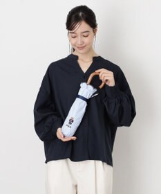 MOONBAT 【WEB限定/遮光率100%/遮熱/UV】POLO RALPH LAUREN（ポロ ラルフローレン）晴雨兼用日傘 ワンポイント ポロベア刺繍 フリル 折りたたみ傘 長折タイプ