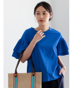 Te chichi 【接触冷感/遮熱/吸水速乾】フリルスリーブビッグTシャツ