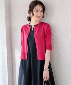 組曲 【先行予約】シアーニット5分袖 カーディガン