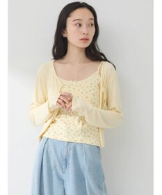 earth music&ecology ＳＥＴ２点カーディガン＋フラワーキャミ