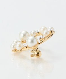 Phoebe <オンワード限定セット>シンプルパールチェーンネックレス×フォーマルパールビジューサークルブローチ