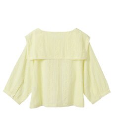 earth music&ecology ビッグカラー刺繍ブラウス