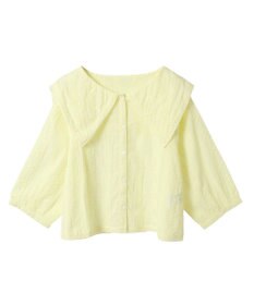 earth music&ecology ビッグカラー刺繍ブラウス