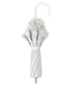 MOONBAT ランバン オン ブルー 晴雨兼用日傘 折りたたみ傘 ビジュー付きオーガンジーフリル 遮光 遮熱 UV