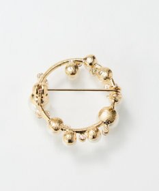 Phoebe <オンワード限定セット>シンプルパールチェーンネックレス×フォーマルパールビジューサークルブローチ