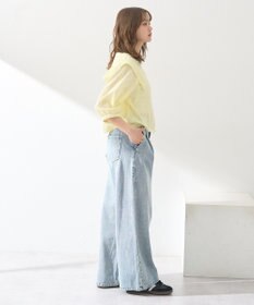 earth music&ecology ビッグカラー刺繍ブラウス