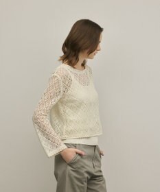 GRACE CONTINENTAL レースフレアスリーブトップ