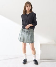 earth music&ecology ビッグカラー刺繍ブラウス