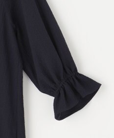 組曲 【WEB限定】クレープストレッチ シャツワンピース