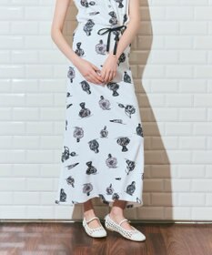 GRACE CONTINENTAL パフュームプリントパイルスカート