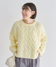 Green Parks ふわふわケーブルニットプルオーバー