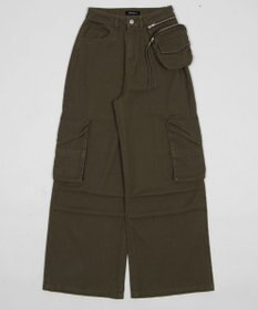 WEGO ポーチ付きウォッシュドカーゴパンツ