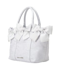 Maison de FLEUR ブルーマニアボリュームリボン２ＷａｙトートＭバッグ