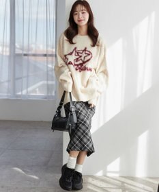 WEGO 【ユニセックス着用ITEM/MLサイズ展開】シャギーグラフィックプルオーバー