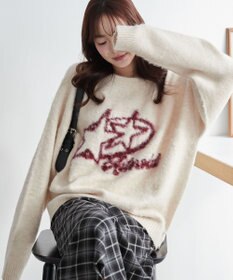 WEGO 【ユニセックス着用ITEM/MLサイズ展開】シャギーグラフィックプルオーバー